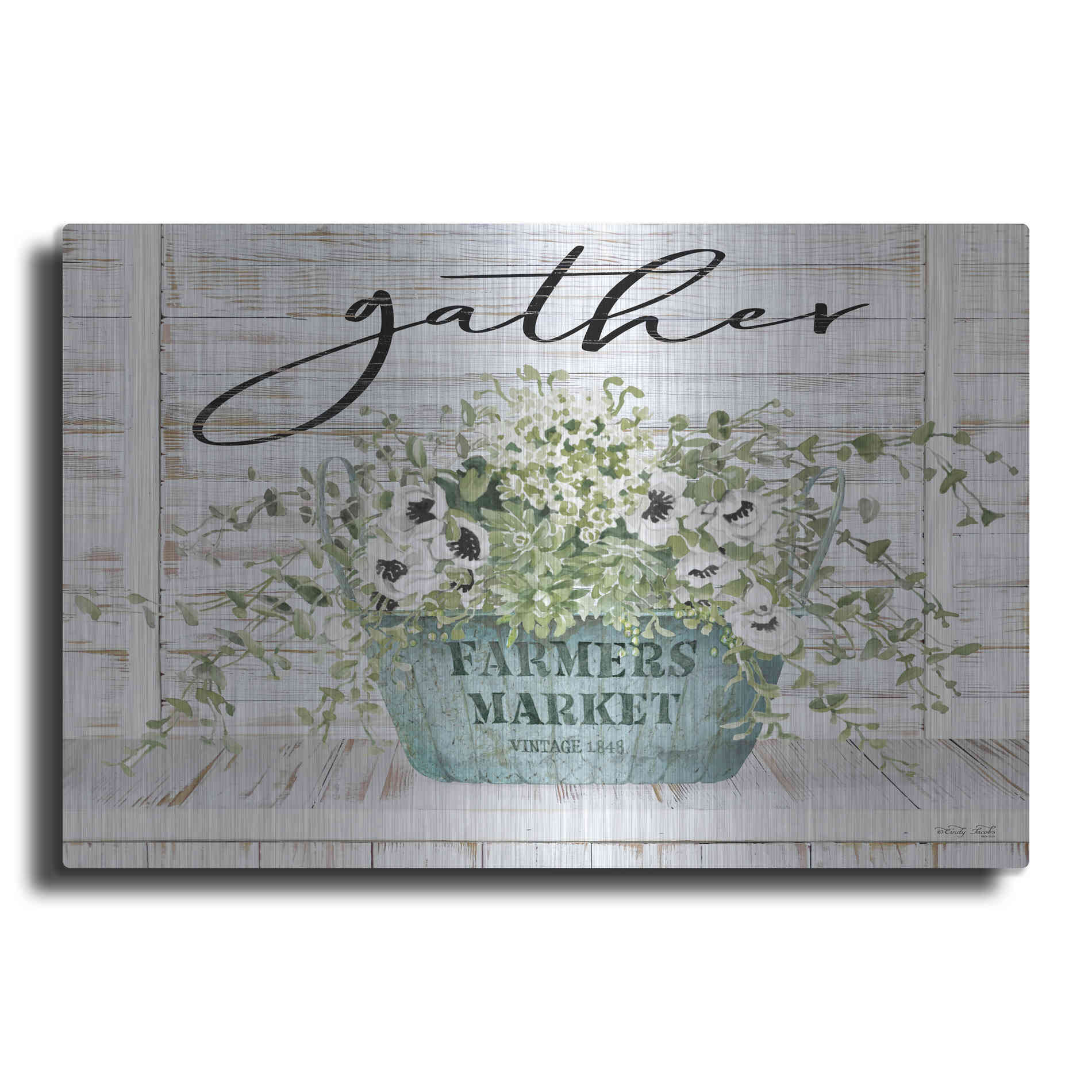 Luxe Metal Art 'Gather' by Cindy Jacobs, Metal Wall Art