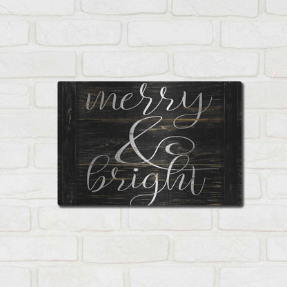 Luxe Metal Art 'Merry & Bright 2' by Cindy Jacobs, Metal Wall Art,16x12