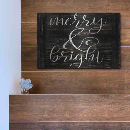 Luxe Metal Art 'Merry & Bright 2' by Cindy Jacobs, Metal Wall Art,16x12