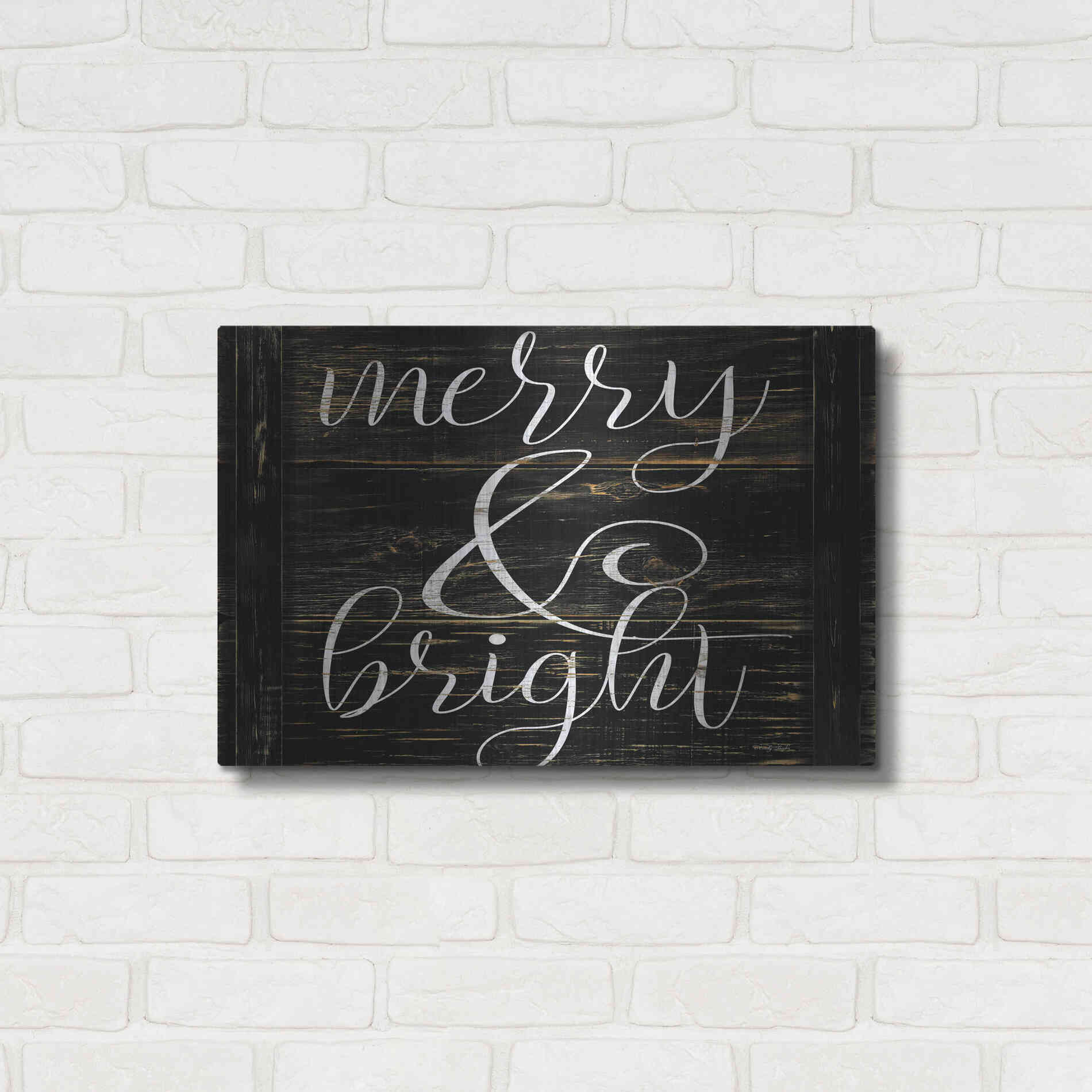 Luxe Metal Art 'Merry & Bright 2' by Cindy Jacobs, Metal Wall Art,24x16