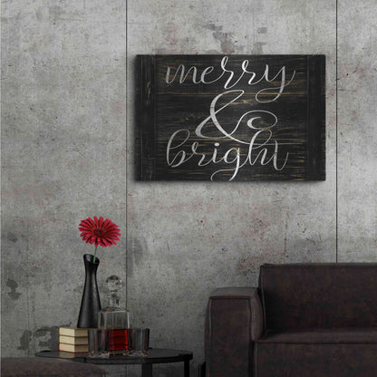 Luxe Metal Art 'Merry & Bright 2' by Cindy Jacobs, Metal Wall Art,36x24