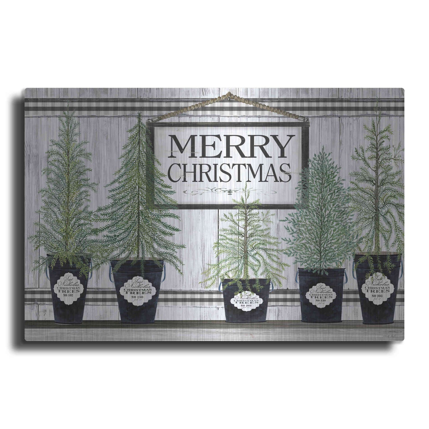 Luxe Metal Art 'Trees of Christmas' by Cindy Jacobs, Metal Wall Art