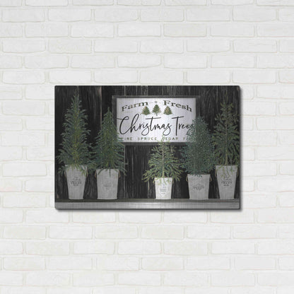 Luxe Metal Art 'Farm Fresh Trees of Christmas' by Cindy Jacobs, Metal Wall Art,36x24