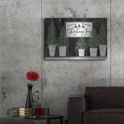 Luxe Metal Art 'Farm Fresh Trees of Christmas' by Cindy Jacobs, Metal Wall Art,36x24