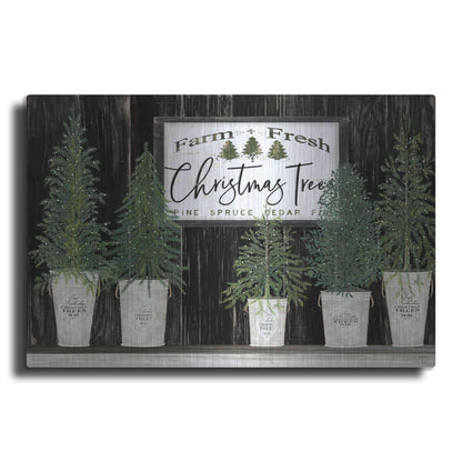 Luxe Metal Art 'Farm Fresh Trees of Christmas' by Cindy Jacobs, Metal Wall Art