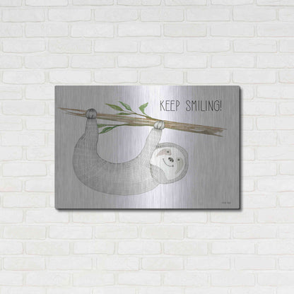 Luxe Metal Art 'Keep Smiling' by Cindy Jacobs, Metal Wall Art,36x24