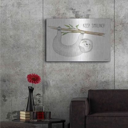 Luxe Metal Art 'Keep Smiling' by Cindy Jacobs, Metal Wall Art,36x24