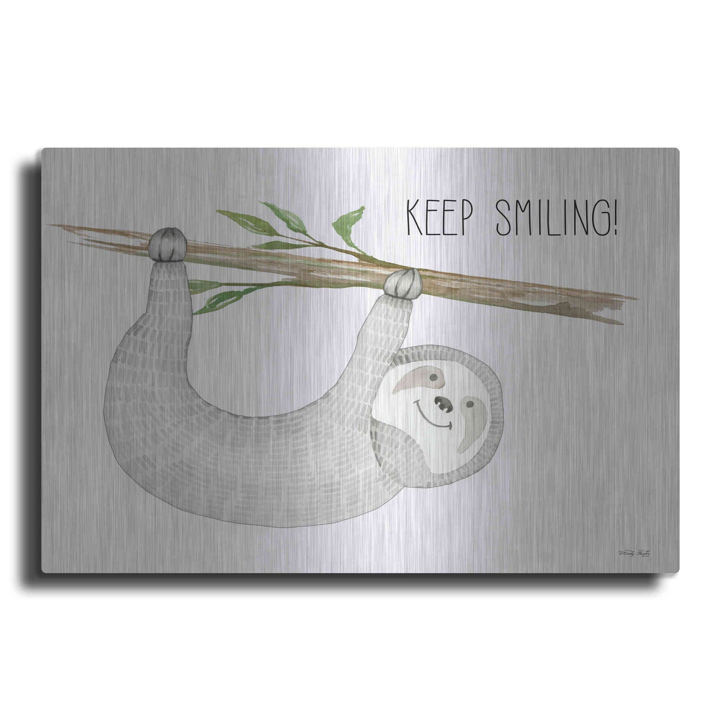 Luxe Metal Art 'Keep Smiling' by Cindy Jacobs, Metal Wall Art