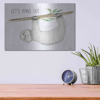 Luxe Metal Art 'Let's Hang Out' by Cindy Jacobs, Metal Wall Art,16x12