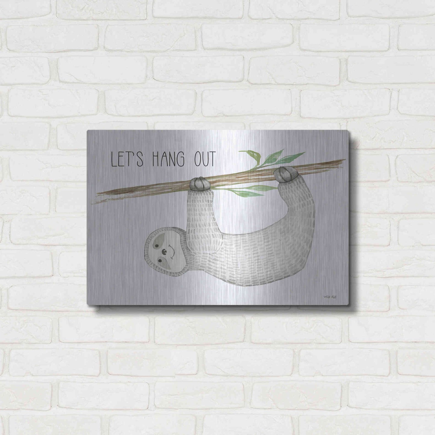 Luxe Metal Art 'Let's Hang Out' by Cindy Jacobs, Metal Wall Art,24x16