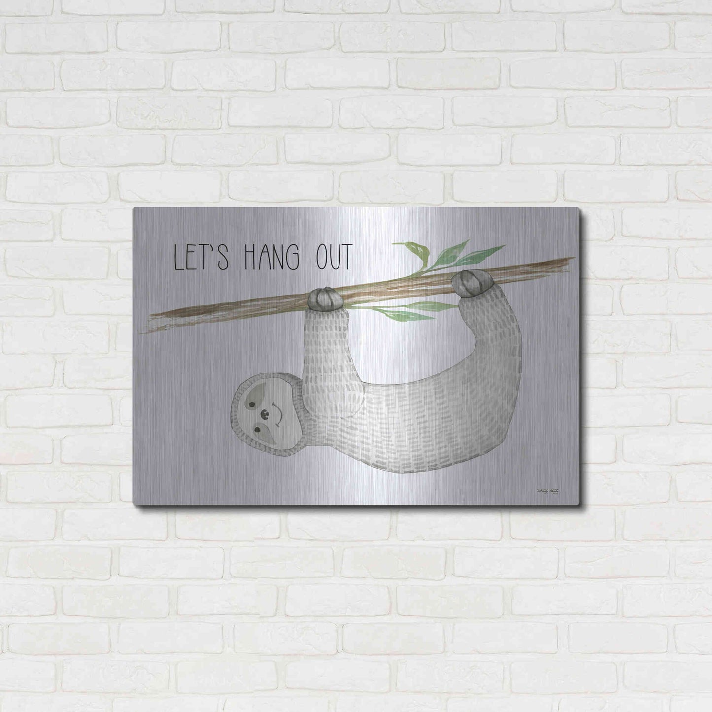 Luxe Metal Art 'Let's Hang Out' by Cindy Jacobs, Metal Wall Art,36x24
