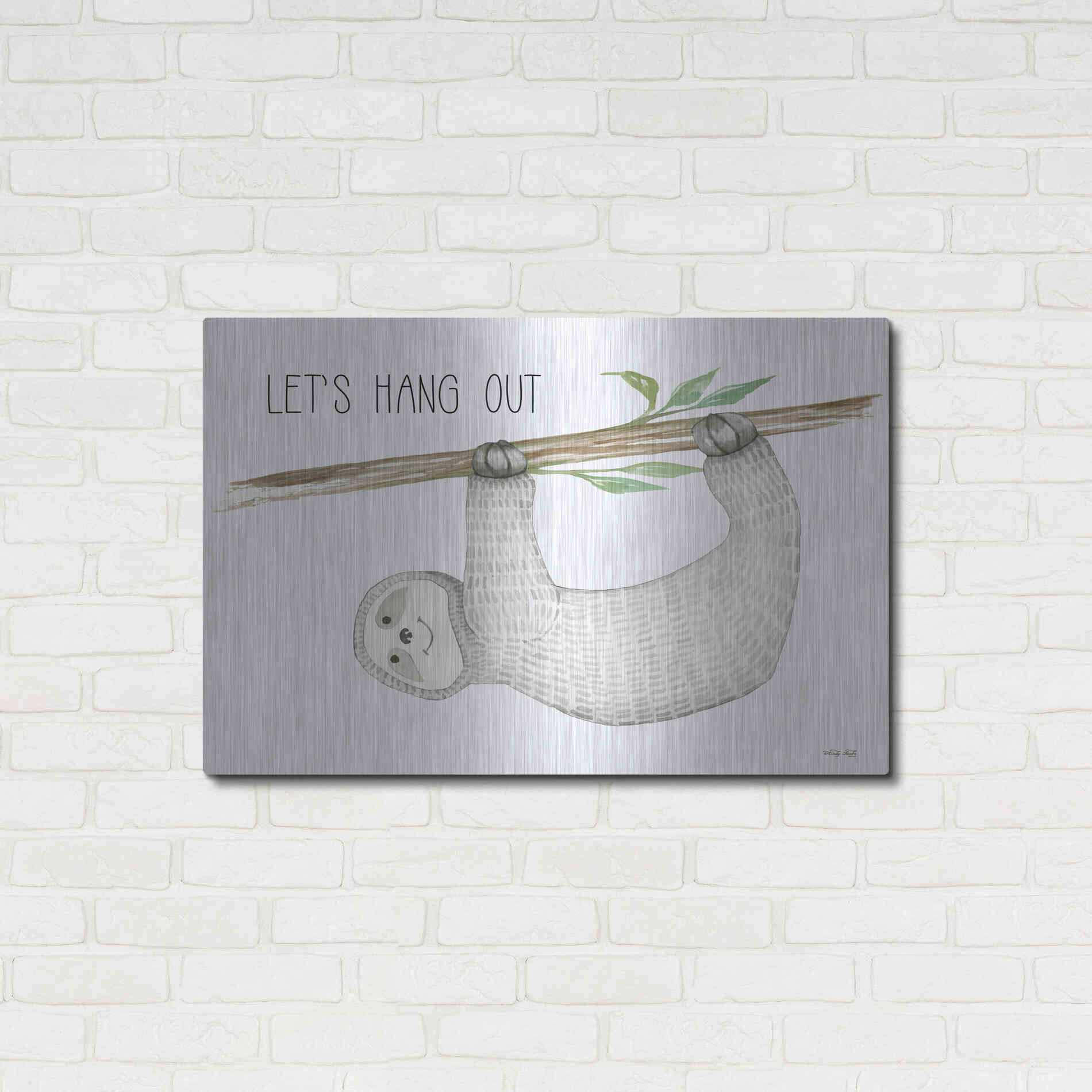 Luxe Metal Art 'Let's Hang Out' by Cindy Jacobs, Metal Wall Art,36x24
