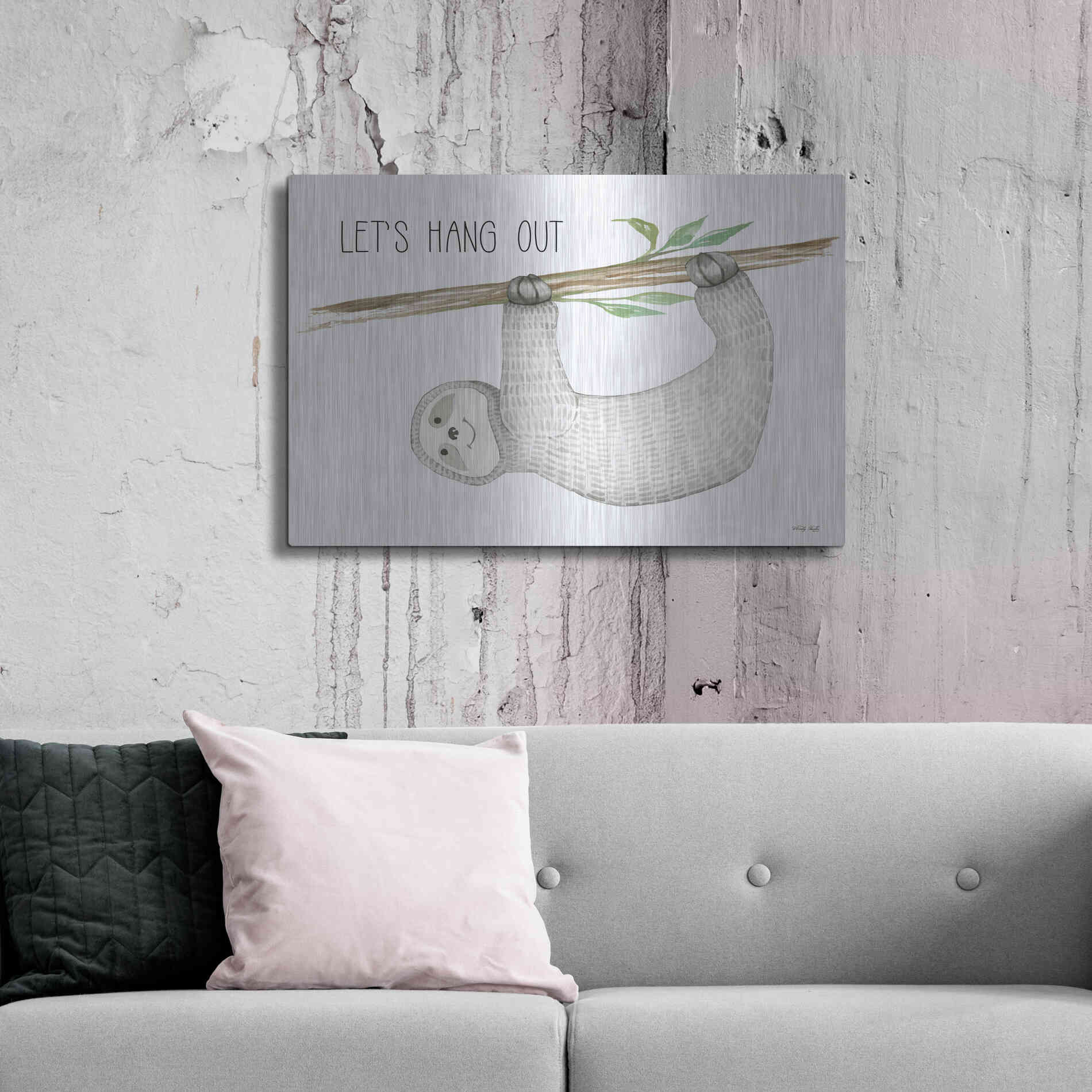 Luxe Metal Art 'Let's Hang Out' by Cindy Jacobs, Metal Wall Art,36x24
