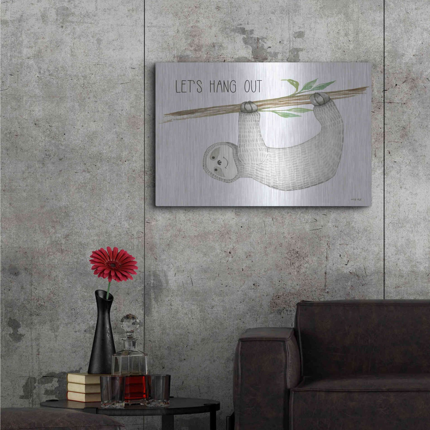 Luxe Metal Art 'Let's Hang Out' by Cindy Jacobs, Metal Wall Art,36x24
