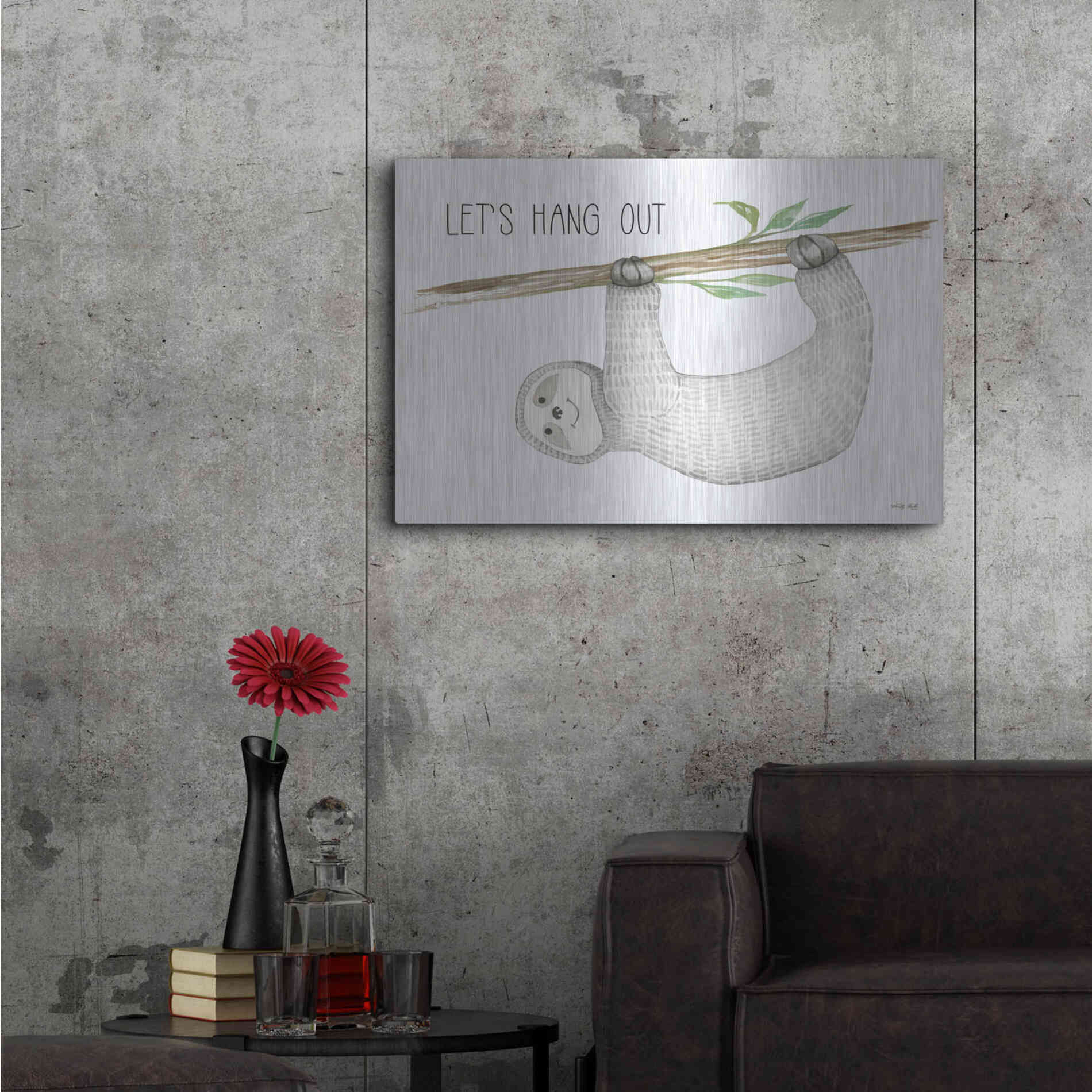 Luxe Metal Art 'Let's Hang Out' by Cindy Jacobs, Metal Wall Art,36x24