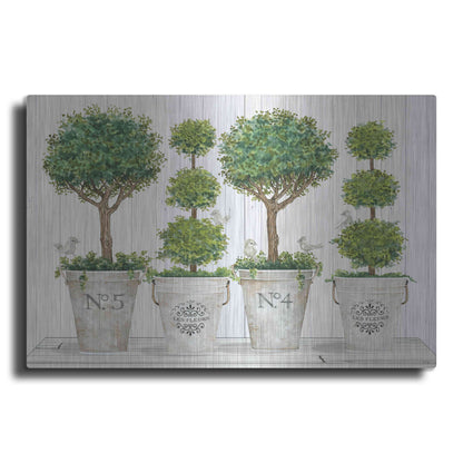 Luxe Metal Art 'Topiary Still Life' by Cindy Jacobs, Metal Wall Art