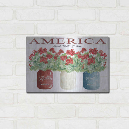 Luxe Metal Art 'America Glass Jars' by Cindy Jacobs, Metal Wall Art,16x12