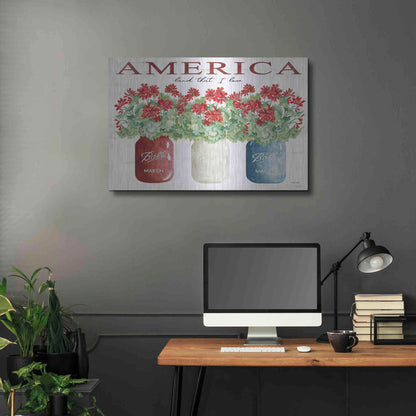 Luxe Metal Art 'America Glass Jars' by Cindy Jacobs, Metal Wall Art,36x24