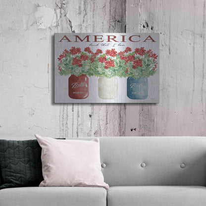 Luxe Metal Art 'America Glass Jars' by Cindy Jacobs, Metal Wall Art,36x24