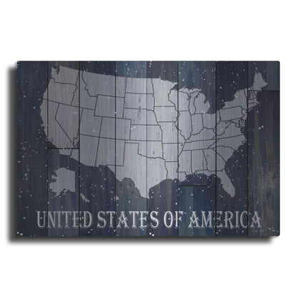 Luxe Metal Art 'Navy United States of America' by Cindy Jacobs, Metal Wall Art