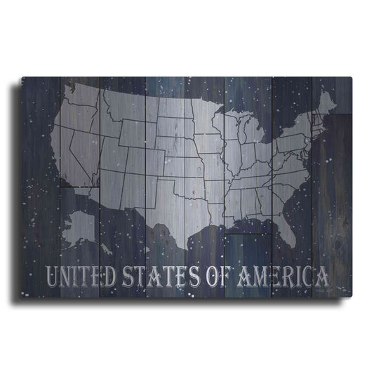 Luxe Metal Art 'Navy United States of America' by Cindy Jacobs, Metal Wall Art