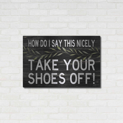 Luxe Metal Art 'Take Your Shoes Off' by Cindy Jacobs, Metal Wall Art,36x24