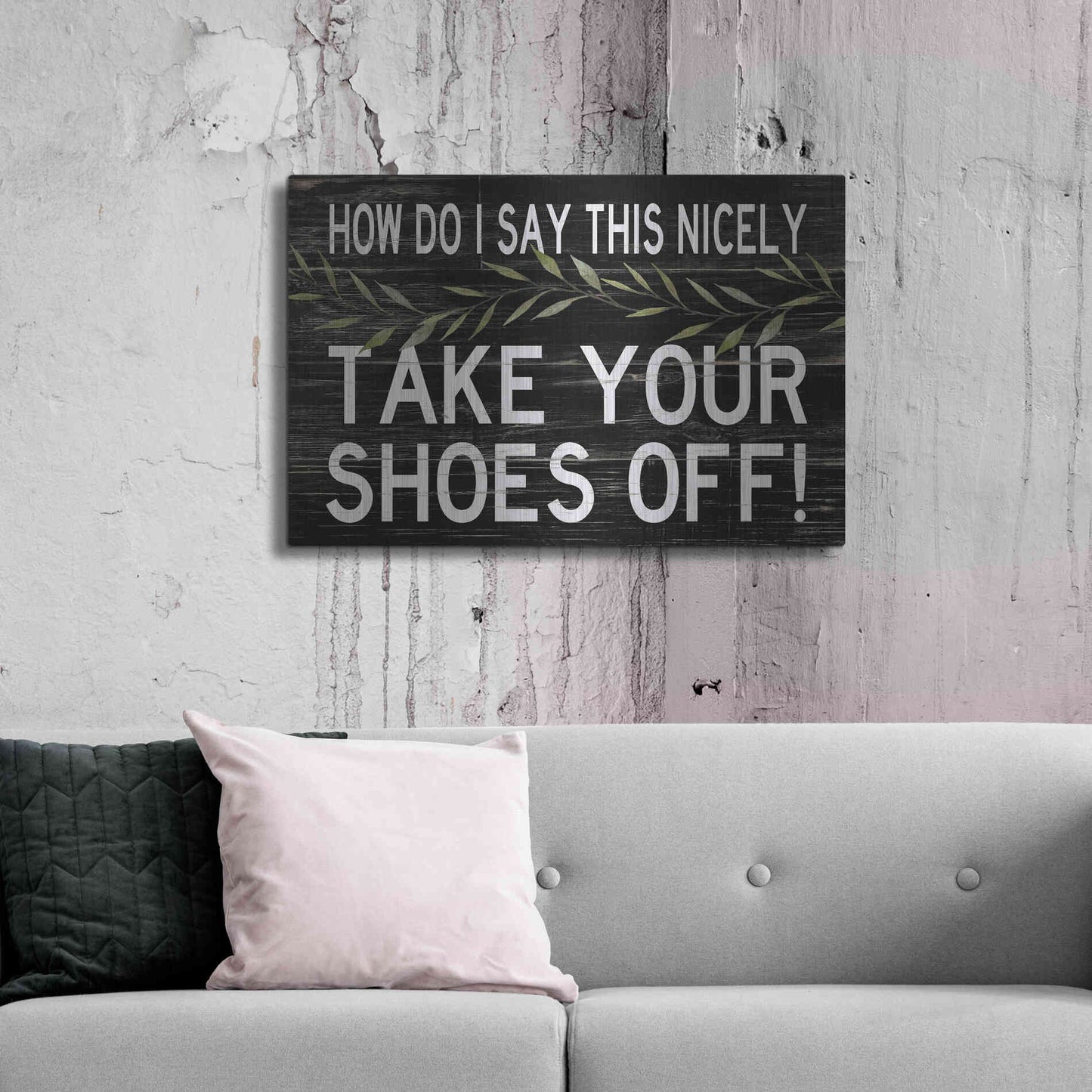 Luxe Metal Art 'Take Your Shoes Off' by Cindy Jacobs, Metal Wall Art,36x24