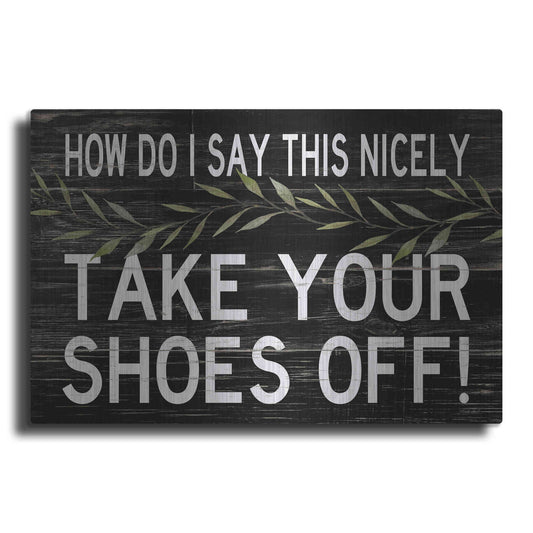 Luxe Metal Art 'Take Your Shoes Off' by Cindy Jacobs, Metal Wall Art