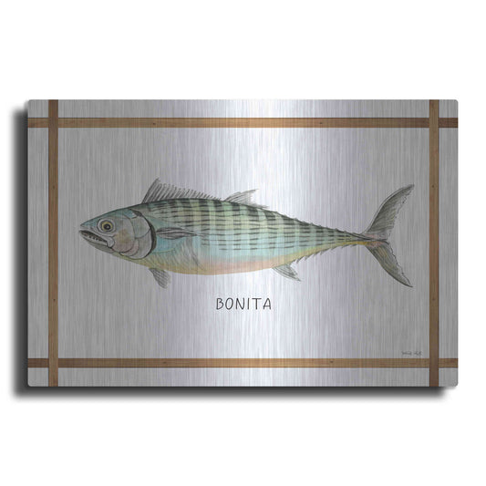 Luxe Metal Art 'Bonita on White' by Cindy Jacobs, Metal Wall Art