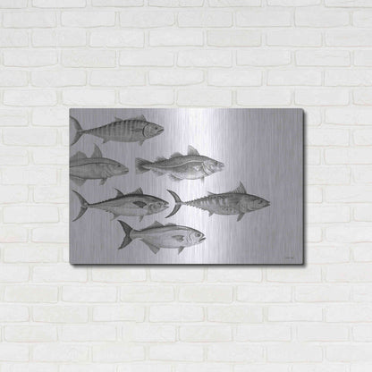 Luxe Metal Art 'Variety of Fish I' by Cindy Jacobs, Metal Wall Art,36x24