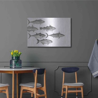 Luxe Metal Art 'Variety of Fish I' by Cindy Jacobs, Metal Wall Art,36x24