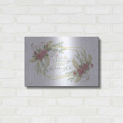 Luxe Metal Art 'I Can Do All' by Cindy Jacobs, Metal Wall Art,24x16