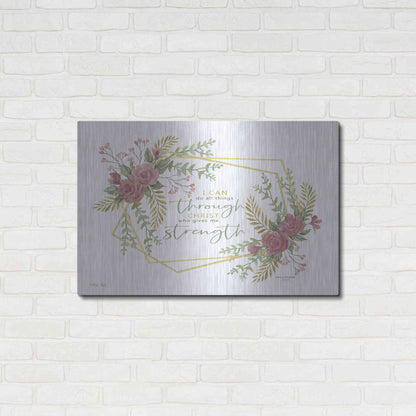 Luxe Metal Art 'I Can Do All' by Cindy Jacobs, Metal Wall Art,36x24
