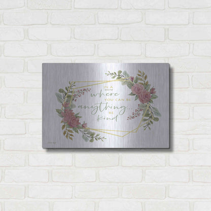 Luxe Metal Art 'Be Kind' by Cindy Jacobs, Metal Wall Art,24x16