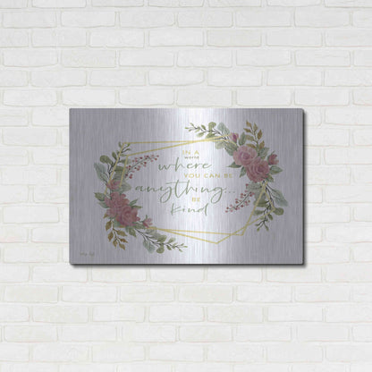 Luxe Metal Art 'Be Kind' by Cindy Jacobs, Metal Wall Art,36x24