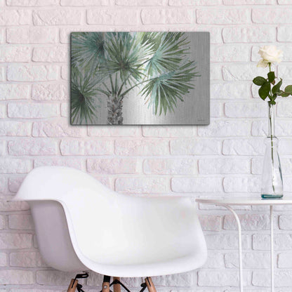 Luxe Metal Art 'Mixed Greens I' by Lisa Audit, Metal Wall Art,24x16