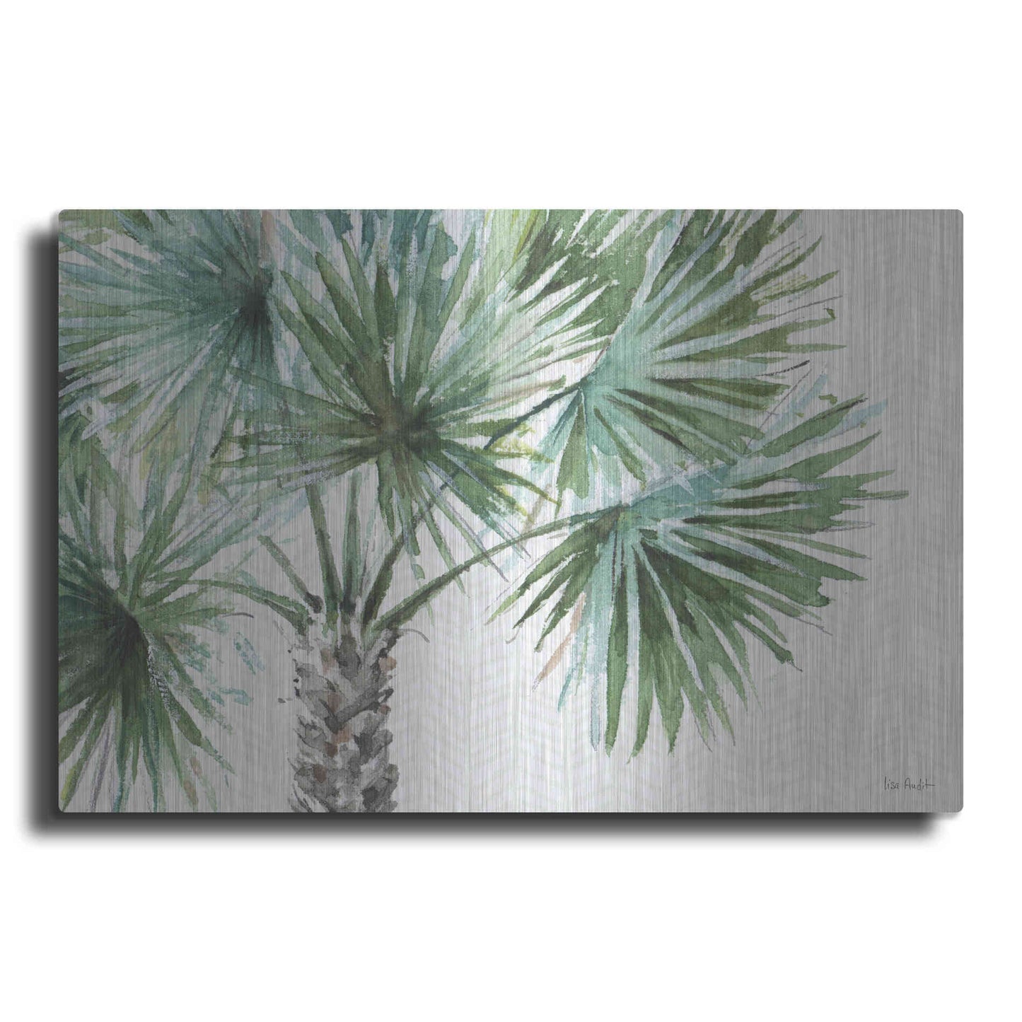 Luxe Metal Art 'Mixed Greens I' by Lisa Audit, Metal Wall Art