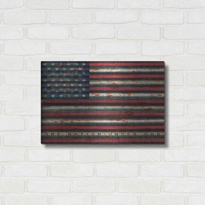 Luxe Metal Art 'One Nation Under God on Metal' by Cindy Jacobs, Metal Wall Art,24x16