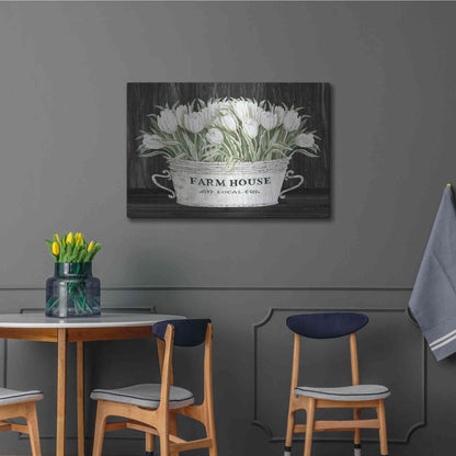 Luxe Metal Art 'Farmhouse Tulips' by Cindy Jacobs, Metal Wall Art,36x24