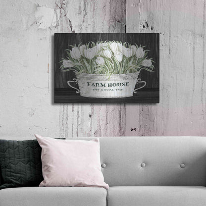 Luxe Metal Art 'Farmhouse Tulips' by Cindy Jacobs, Metal Wall Art,36x24