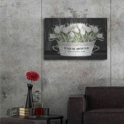 Luxe Metal Art 'Farmhouse Tulips' by Cindy Jacobs, Metal Wall Art,36x24