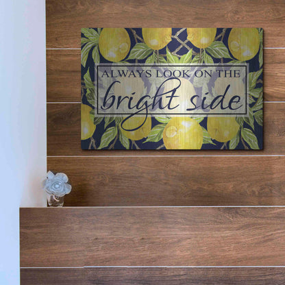 Luxe Metal Art 'Bright Side' by Cindy Jacobs, Metal Wall Art,16x12