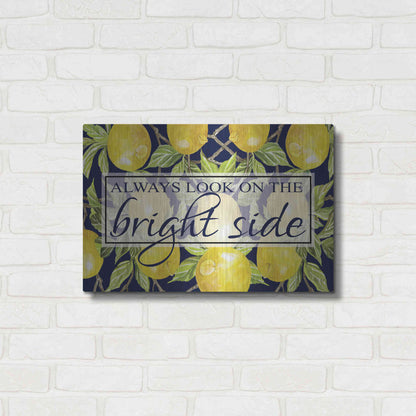 Luxe Metal Art 'Bright Side' by Cindy Jacobs, Metal Wall Art,24x16