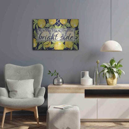 Luxe Metal Art 'Bright Side' by Cindy Jacobs, Metal Wall Art,24x16