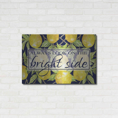 Luxe Metal Art 'Bright Side' by Cindy Jacobs, Metal Wall Art,36x24