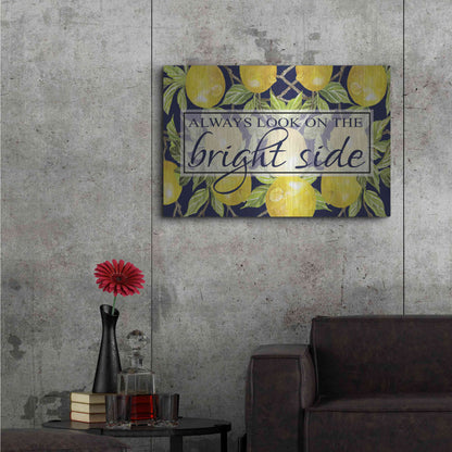 Luxe Metal Art 'Bright Side' by Cindy Jacobs, Metal Wall Art,36x24