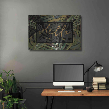 Luxe Metal Art 'Tropical Hello' by Cindy Jacobs, Metal Wall Art,36x24