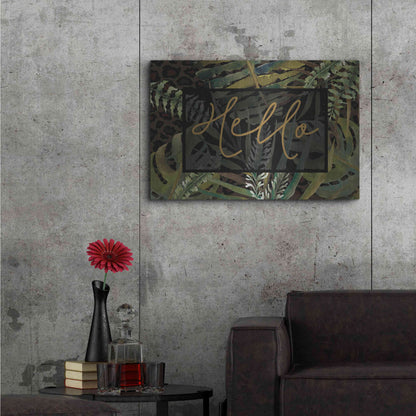 Luxe Metal Art 'Tropical Hello' by Cindy Jacobs, Metal Wall Art,36x24