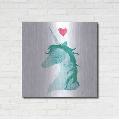 Luxe Metal Art 'Unicorn Magic II' by Melissa Averinos, Metal Wall Art,36x36