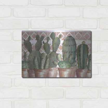 Luxe Metal Art 'Geo Succulents' by Cindy Jacobs, Metal Wall Art,16x12
